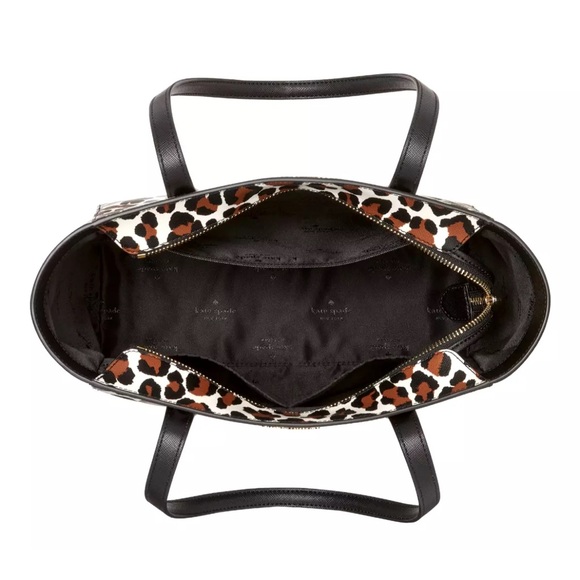 New Kate Spade Staci Spotted Leopard Medium Tote Natural Multi - Picture 3 of 4